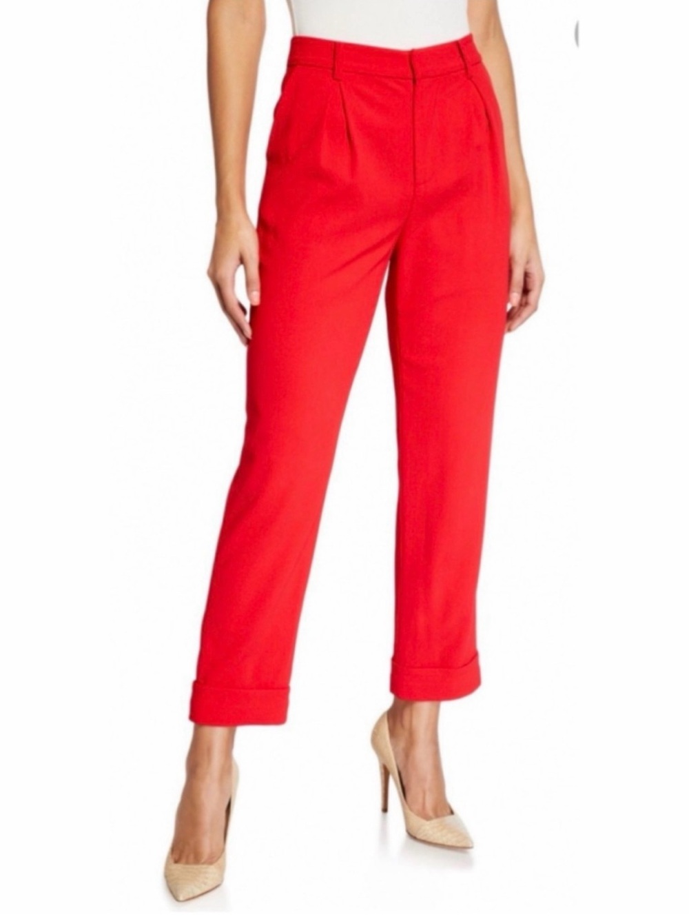 Alice + Olivia Cropped Trousers, NWT , Paprika color , size 10